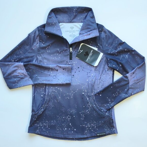 NWT Obermeyer Girl Teen 1/4 Zip Baselayer Ski Snowboard Winter Stars Size Medium - Picture 5 of 11